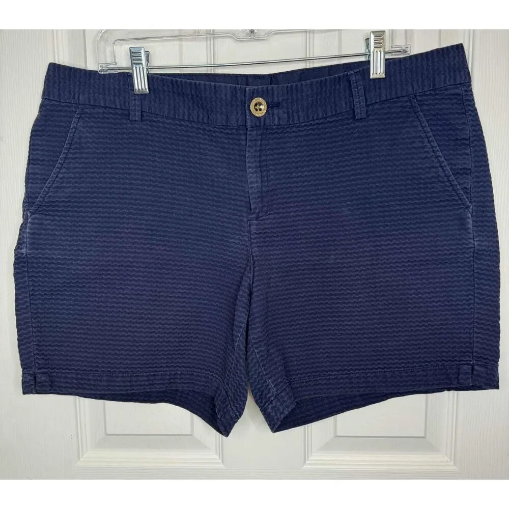 Lilly Pulitzer Classic Jayne Shorts Navy Blue Size 16